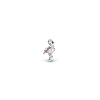 Christina Flamingo Enkelt Ørestik / Single Stud - Sterling Sølv m. 5 Pinke Cubic Zirkonia 676-S11