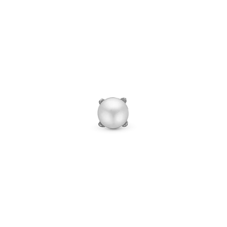 Christina Pearl Enkelt Ørestik / Single Stud - Blankpoleret Sterling Sølv m. 1 Ferskvandsperle 676-S19