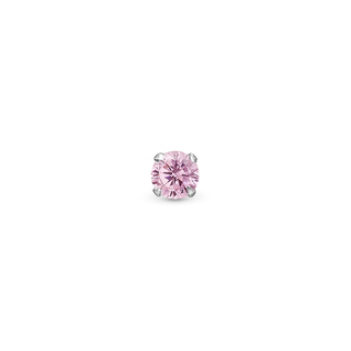 Christina Pink Delight Enkelt Ørestik / Single Stud - Blankpoleret Sterling Sølv m. 1 Cubic Zirkonia 676-S20