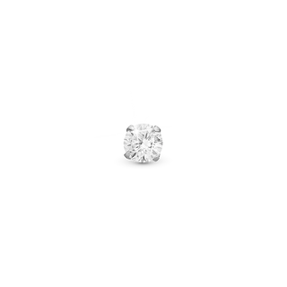 Christina Sparkling White Enkelt Ørestik / Single Stud - Blankpoleret Sterling Sølv m. 1 Cubic Zirkonia 676-S35