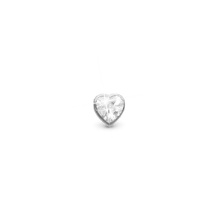 Christina Sparkling Love Enkelt Ørestik / Single Stud - Blankpoleret Sterling Sølv m. 1 Cubic Zirkonia 676-S27