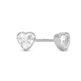 Christina Sparkling Love Ørestikker - Blankpoleret Sterling Sølv m. 2 Hvide Cubic Zirkonia 671-S149