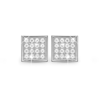 Christina Square Balance Øreclips - Blankpoleret Sterling Sølv m. 32 Topas 674-S03