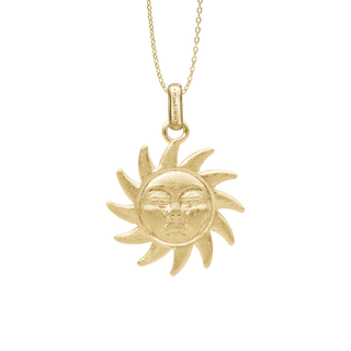 Christina Glowing Sun Vedhæng - Mat Forgyldt Sterling Sølv 680-G149