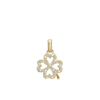 Christina Shimmery Clover Vedhæng - Blankpoleret Forgyldt Sterling Sølv m. 37 Cubic Zirkonia 680-G164