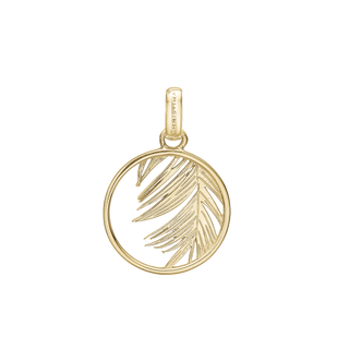 Christina Palm Leaf Vedhæng - Blankpoleret Forgyldt Sterling Sølv 680-G91