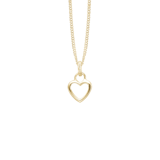 Christina Hjerte m. halskæde - Forgyldt Sterling Sølv 680-Heart-G