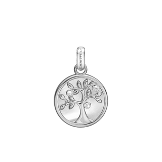 Christina Tree of Life perlemor Vedhæng - Blankpoleret Sterling Sølv m. 3 Hvide Cubic Zirkonia 680-S105