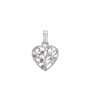 Christina Family Tree of Love Vedhæng - Blankpoleret Sterling Sølv m. 6 Multi color Cubic Zirkonia 680-S111
