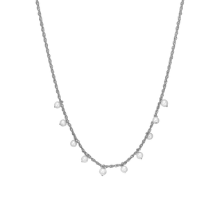 Christina Dangling Pearls Halskæde - Sterling Sølv m. 10 Hvide Ferskvandsperler 680-S126