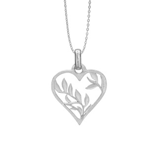 Christina Nature Love Vedhæng - Satin sølv 680-S169
