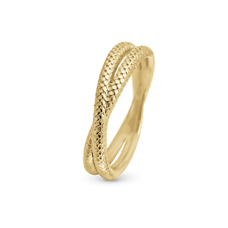 Christina Twin Snake Ring - Blankpoleret Forgyldt Sterling Sølv 1.11.B