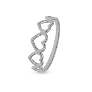 Christina Dancing Love Ring - Blankpoleret Sterling Sølv 1.19.A
