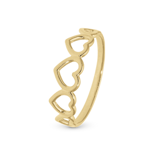 Christina Dancing Love Ring - Blankpoleret Forgyldt Sterling Sølv 1.19.B