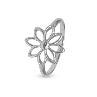 Christina Simple Flower Ring - Blankpoleret Sterling Sølv 1.20.A