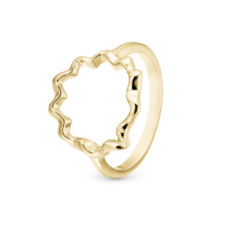 Christina Ocean Waves Ring - Blankpoleret Forgyldt Sterling Sølv 2.26.B