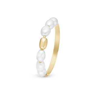 Christina Magical Pearls Ring - Forgyldt Sterling Sølv m. 6 Hvide Ferskvandsperler 2.27.B