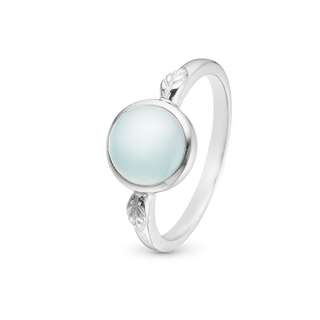 Christina Blue Chalcedony Ring - Blankpoleret Sterling Sølv m. 1 Kalcedon 3.26.A