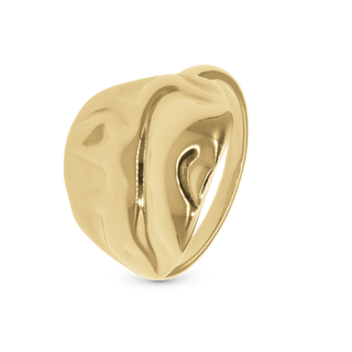 Christina Wavy Ring - Blankpoleret Forgyldt Sterling Sølv 4.15.B