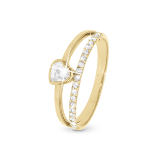 Christina Sparkling Love ring forgyldt sølv 800-5.8.B