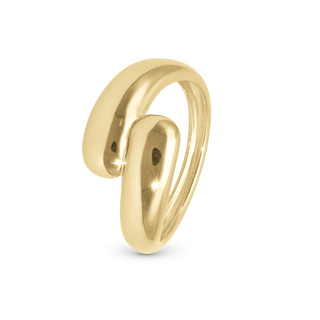 Christina Water drops Ring - Blankpoleret Forgyldt Sterling Sølv 5.9.B