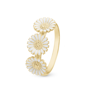 Christina Triple Marguerit Ring - Forgyldt Sterling Sølv 7.2.B