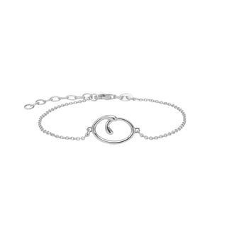 Rhd. sølv armbånd AURA52