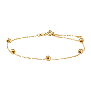 Siersbøl - 8kt. guld armbånd m. 5x3mm kugler