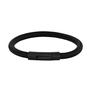 SON armbånd stål - sort 19cm