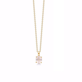 Guld & Sølv Design - guld vedhæng i 8 kt. med rosa quartz 8367/7/08