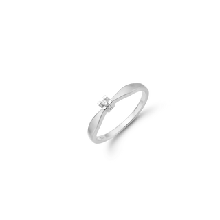 Eternity by Aagaard 8 kt. hvidguldsring med 0,03 ct. diamant