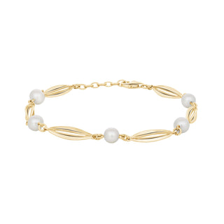SIERSBØL 8kt. bur & perle (FVP) armbånd 18+2cm