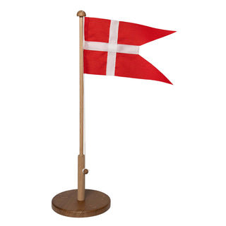 Træ, flagstang 39cm, Egetræ