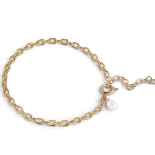 Enamel armbånd Significant Pearl forgyldt messing B161GB