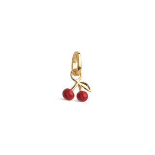 Enamel charm cherry on top