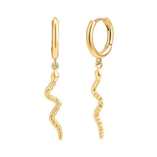 Donnatella "Snake" earrings gold-plated silver