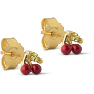 Enamel - Cherry øreringe red E218GM