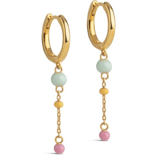 Enamel Lola Bold hoops E424GRainbow