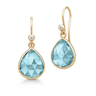 Julie Sandlau Lea Aqua Blue øreringe HKS749GDAQBLUCRCZ