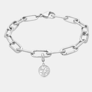 Christina Small Link Armbånd Til Charms - m. 4 mm Charm i Sterling Sølv og Smykkeskrin 625-VAL2026-S-S