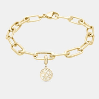Christina Forgyldt Small Link Armbånd Til Charms - m. 4 mm Charm i Forgyldt Sterling Sølv og Smykkeskrin 625-VAL2026-S-GP