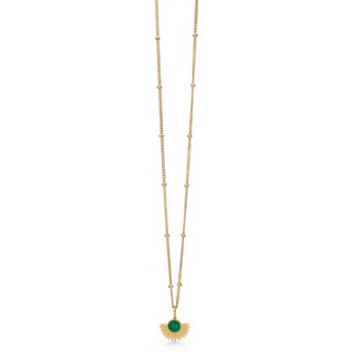 Enamel Copenhagen -  Soleil halskæde N41GMPetrolGreen