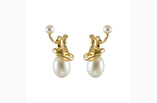 Rabinovich Serpentine 14 karat guld øreringe 62650501