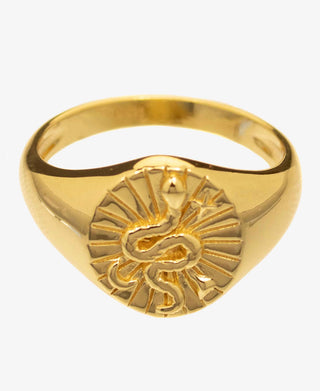 Hultquist Snake ring i forgyldt sølv – S05013 G