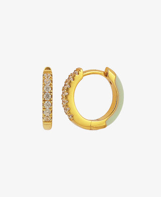 Hultquist Esta enamel øreringe i forgyldt sølv – S05059 G-M
