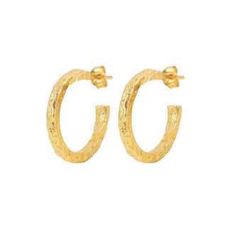 Hultquist - City hoops øreringe i forgyldt