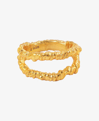 Hultquist Savannah ring i forgyldt sølv – S08051 G