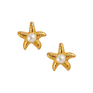 Hultquist - Mini sea star øreringe i forgyldt S08058 G