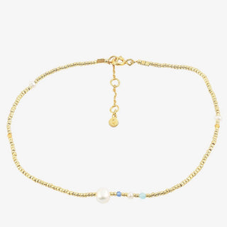 Hultquist - Isabella anklet gold-plated with pearls