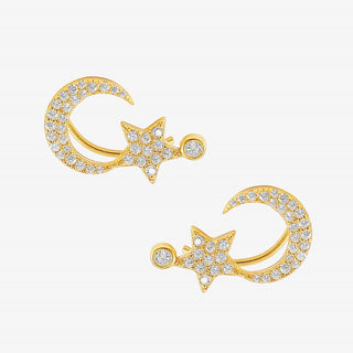 Hultquist - Golden cosmo earrings
